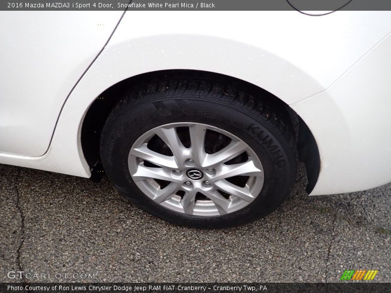 Snowflake White Pearl Mica / Black 2016 Mazda MAZDA3 i Sport 4 Door