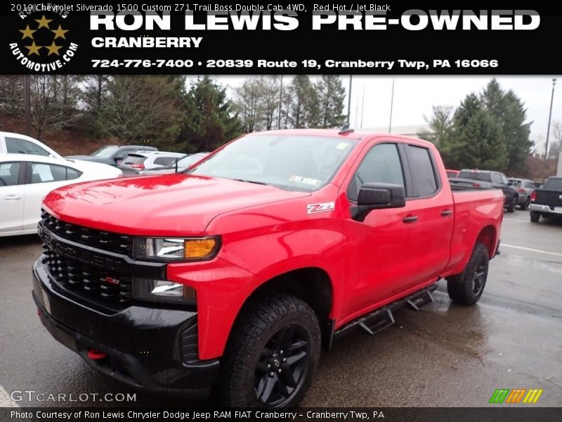 Red Hot / Jet Black 2019 Chevrolet Silverado 1500 Custom Z71 Trail Boss Double Cab 4WD
