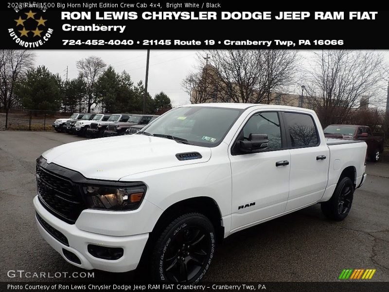 Bright White / Black 2023 Ram 1500 Big Horn Night Edition Crew Cab 4x4