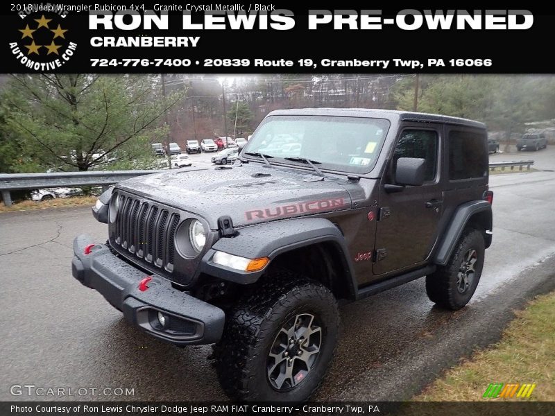 Granite Crystal Metallic / Black 2018 Jeep Wrangler Rubicon 4x4
