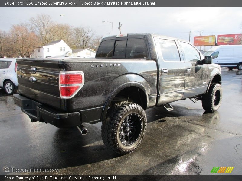Tuxedo Black / Limited Marina Blue Leather 2014 Ford F150 Limited SuperCrew 4x4
