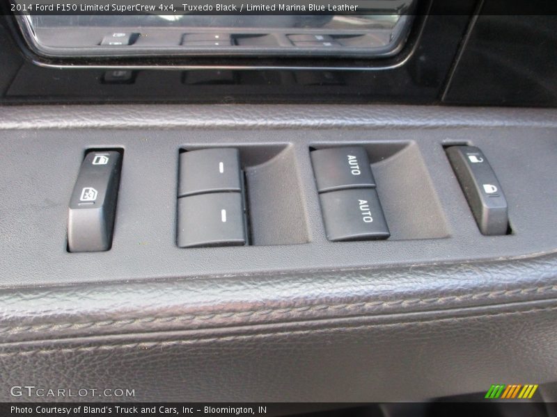 Tuxedo Black / Limited Marina Blue Leather 2014 Ford F150 Limited SuperCrew 4x4