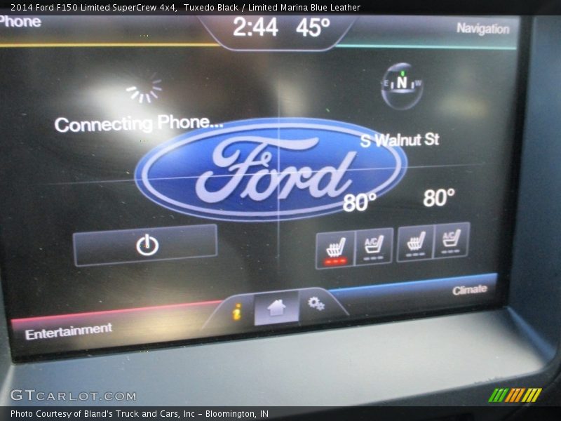 Tuxedo Black / Limited Marina Blue Leather 2014 Ford F150 Limited SuperCrew 4x4