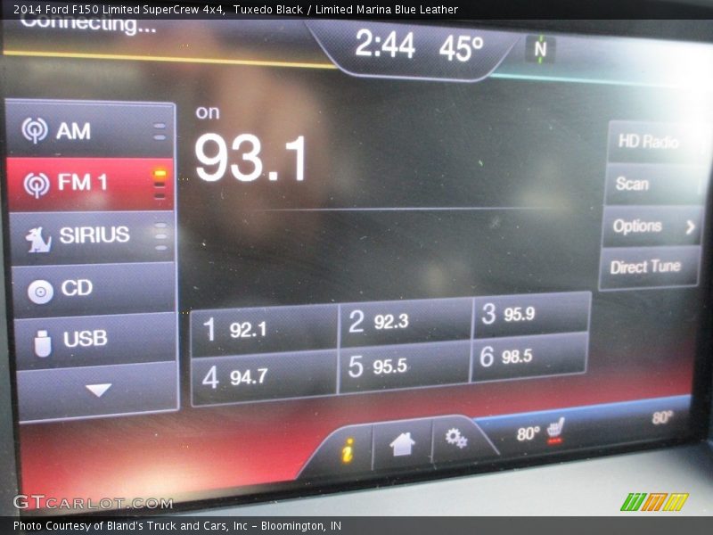 Tuxedo Black / Limited Marina Blue Leather 2014 Ford F150 Limited SuperCrew 4x4