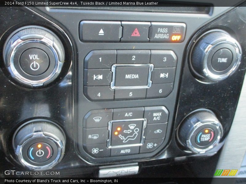 Tuxedo Black / Limited Marina Blue Leather 2014 Ford F150 Limited SuperCrew 4x4