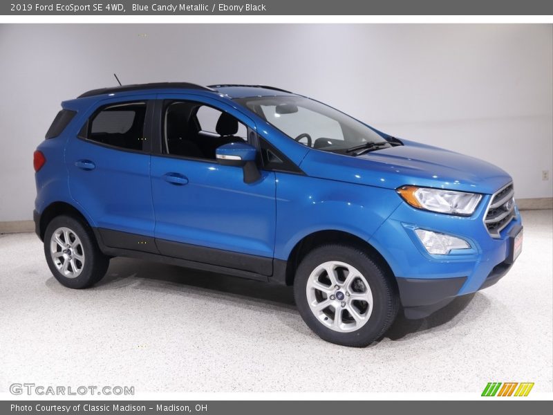 Blue Candy Metallic / Ebony Black 2019 Ford EcoSport SE 4WD