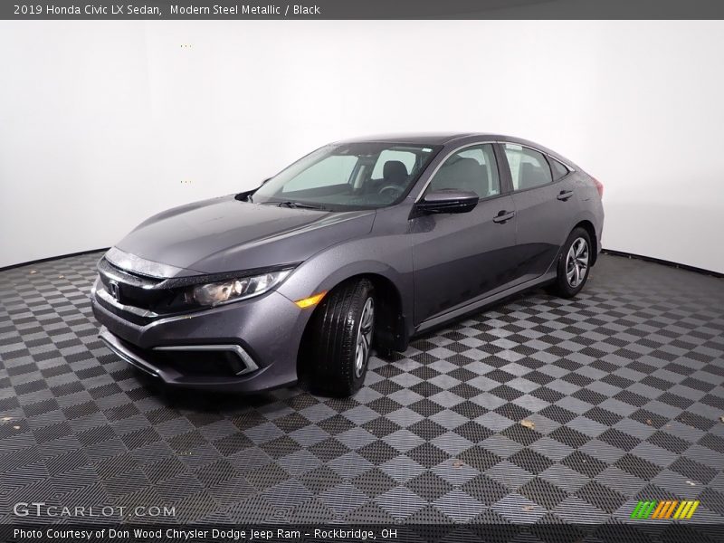 Modern Steel Metallic / Black 2019 Honda Civic LX Sedan