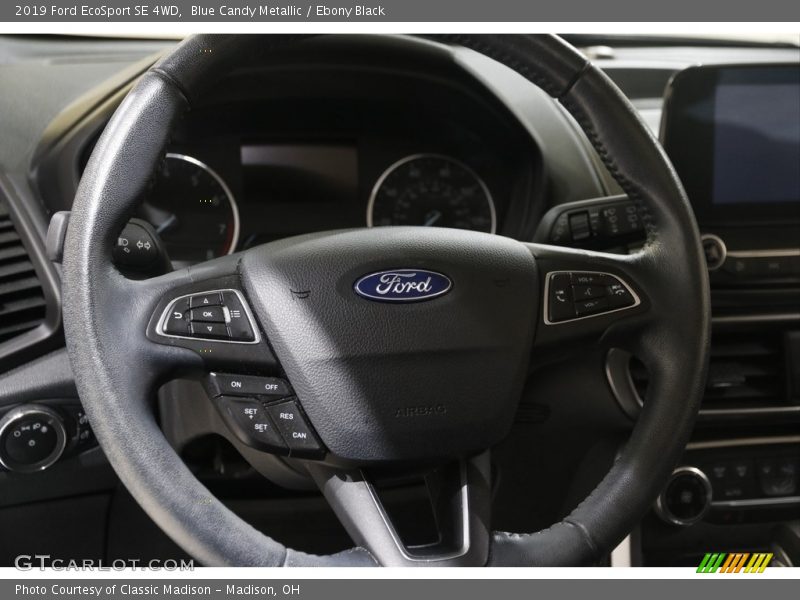 Blue Candy Metallic / Ebony Black 2019 Ford EcoSport SE 4WD