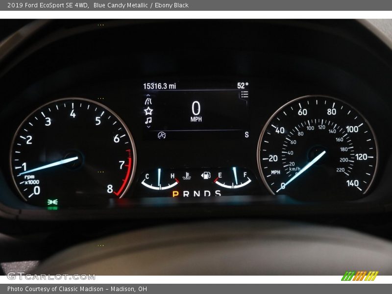 Blue Candy Metallic / Ebony Black 2019 Ford EcoSport SE 4WD