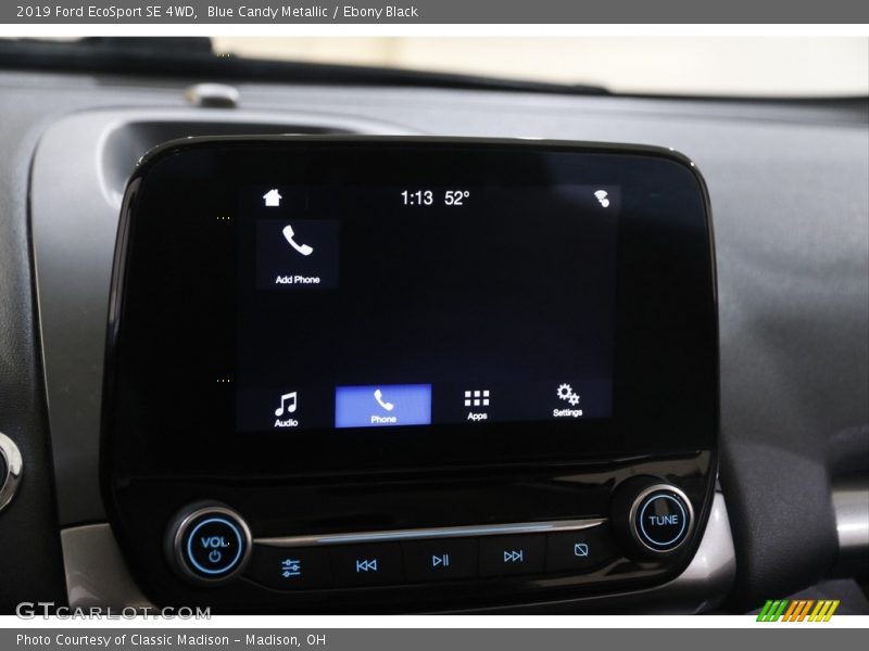 Blue Candy Metallic / Ebony Black 2019 Ford EcoSport SE 4WD