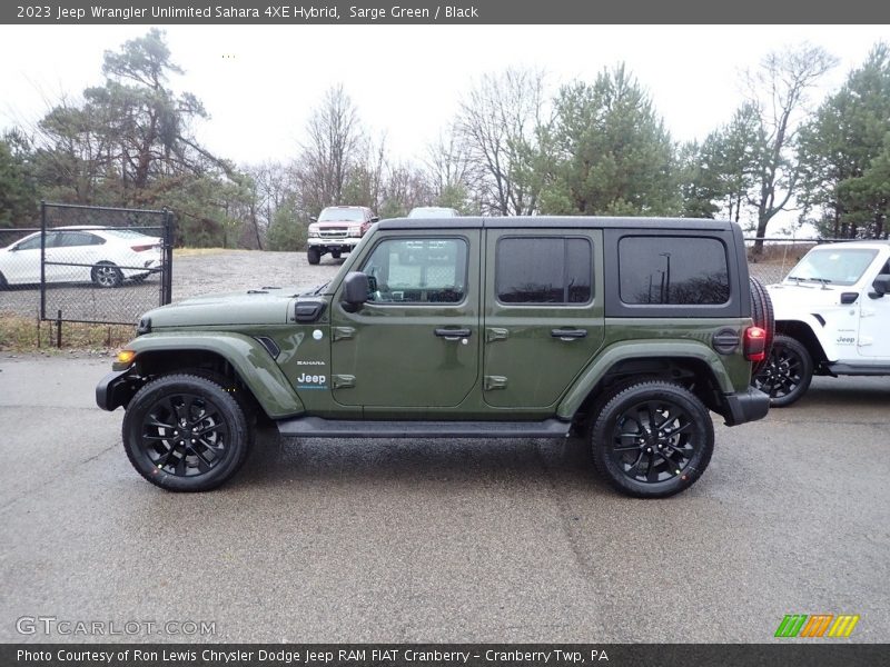 Sarge Green / Black 2023 Jeep Wrangler Unlimited Sahara 4XE Hybrid