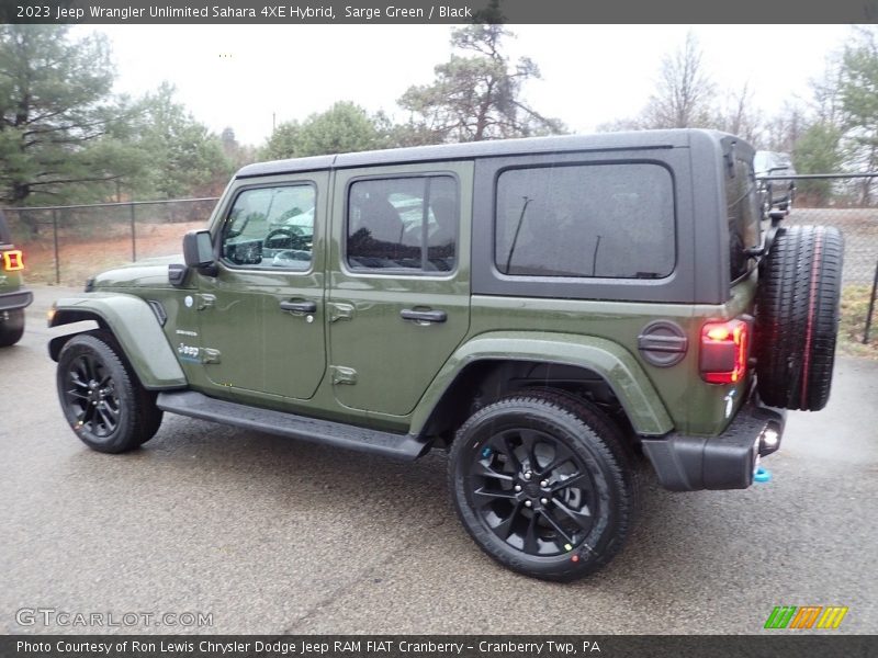 Sarge Green / Black 2023 Jeep Wrangler Unlimited Sahara 4XE Hybrid