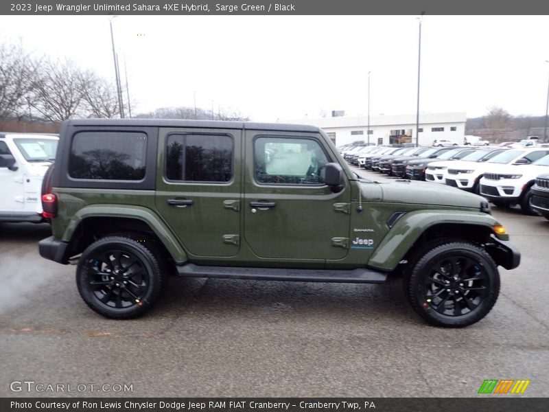 Sarge Green / Black 2023 Jeep Wrangler Unlimited Sahara 4XE Hybrid