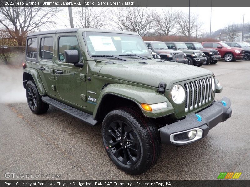 Sarge Green / Black 2023 Jeep Wrangler Unlimited Sahara 4XE Hybrid