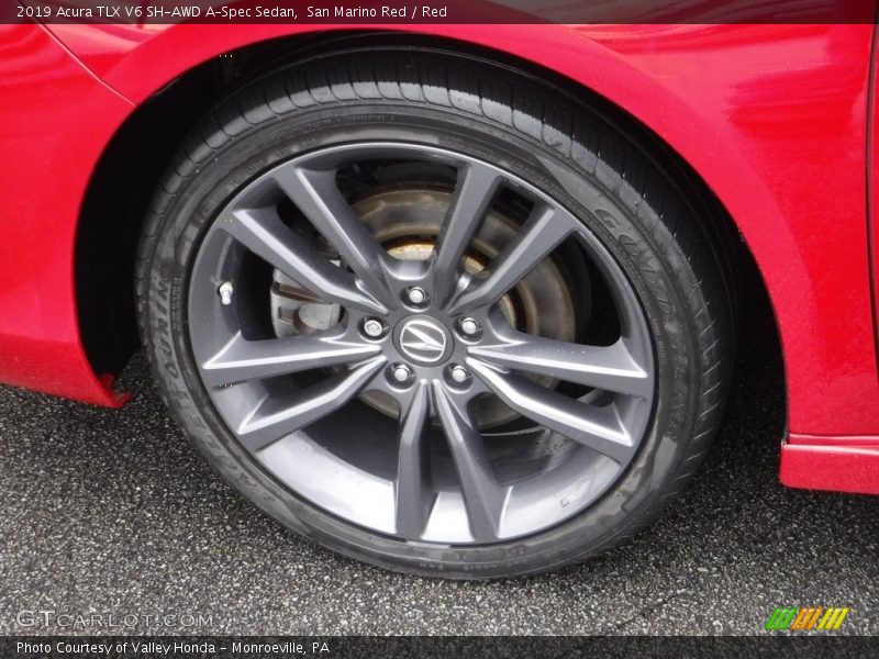 San Marino Red / Red 2019 Acura TLX V6 SH-AWD A-Spec Sedan