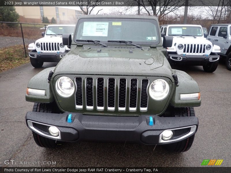 Sarge Green / Black 2023 Jeep Wrangler Unlimited Sahara 4XE Hybrid