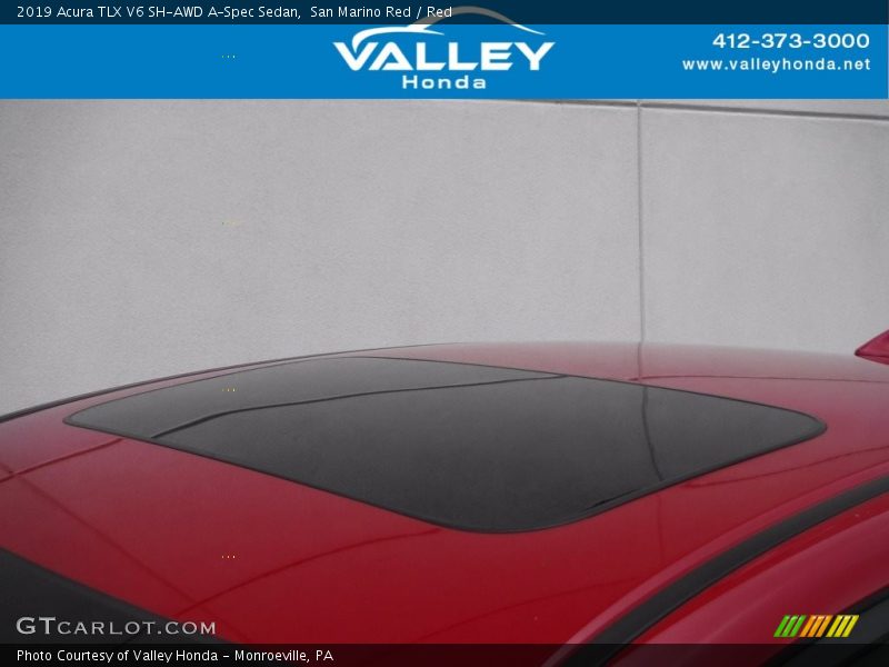 San Marino Red / Red 2019 Acura TLX V6 SH-AWD A-Spec Sedan
