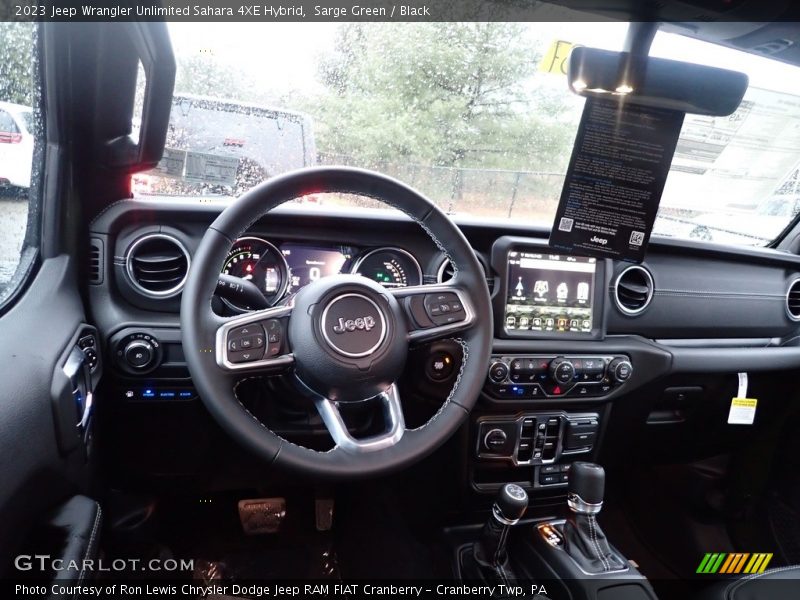 Sarge Green / Black 2023 Jeep Wrangler Unlimited Sahara 4XE Hybrid