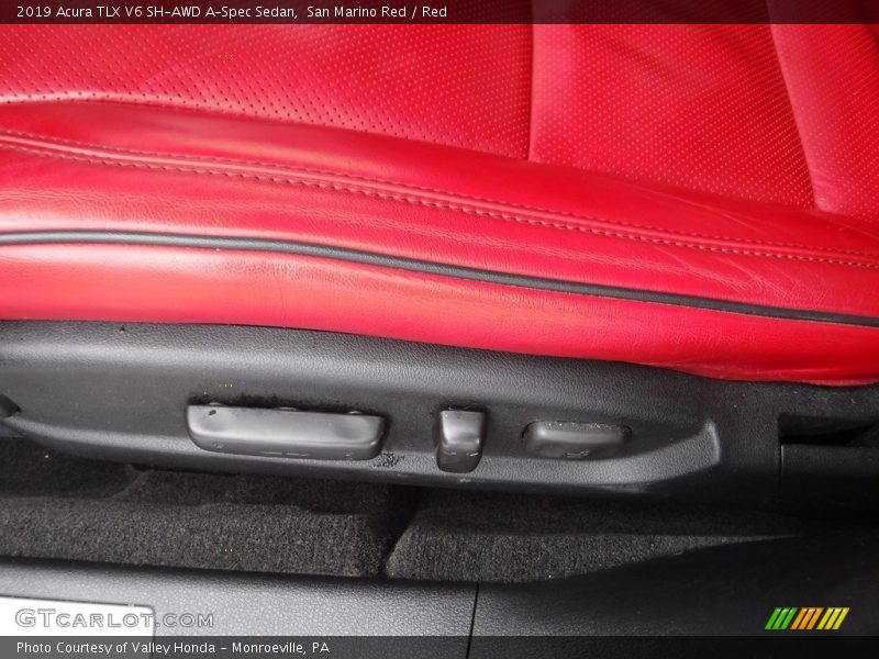 San Marino Red / Red 2019 Acura TLX V6 SH-AWD A-Spec Sedan