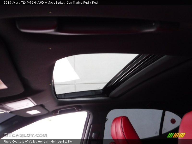 San Marino Red / Red 2019 Acura TLX V6 SH-AWD A-Spec Sedan