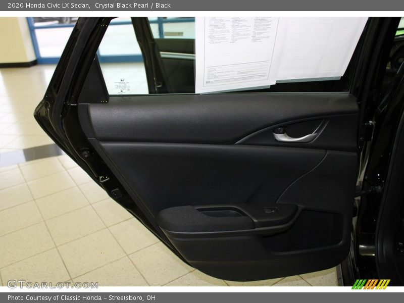 Crystal Black Pearl / Black 2020 Honda Civic LX Sedan