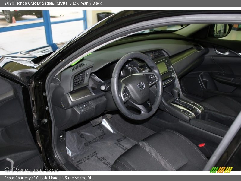 Crystal Black Pearl / Black 2020 Honda Civic LX Sedan
