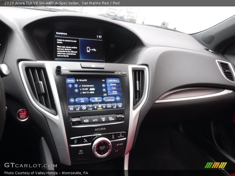 San Marino Red / Red 2019 Acura TLX V6 SH-AWD A-Spec Sedan