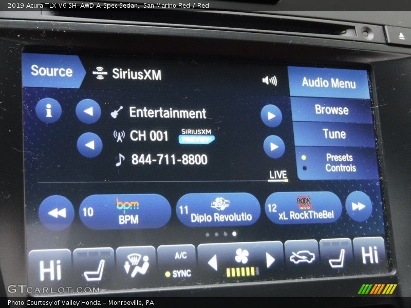 San Marino Red / Red 2019 Acura TLX V6 SH-AWD A-Spec Sedan