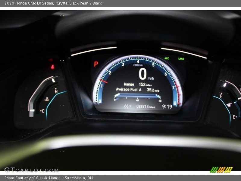 Crystal Black Pearl / Black 2020 Honda Civic LX Sedan