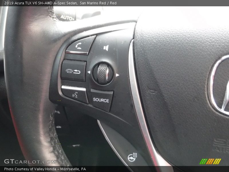 San Marino Red / Red 2019 Acura TLX V6 SH-AWD A-Spec Sedan