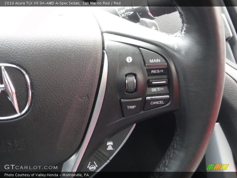 San Marino Red / Red 2019 Acura TLX V6 SH-AWD A-Spec Sedan