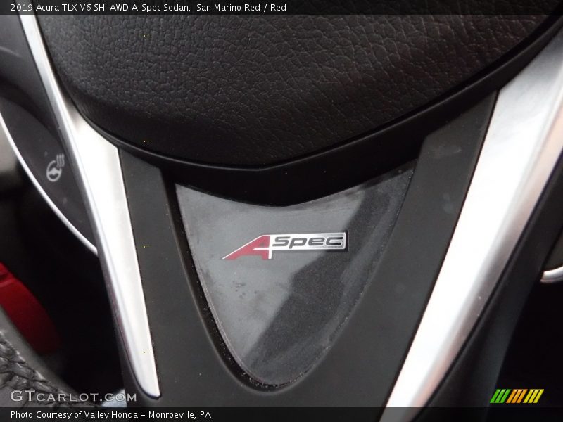 San Marino Red / Red 2019 Acura TLX V6 SH-AWD A-Spec Sedan