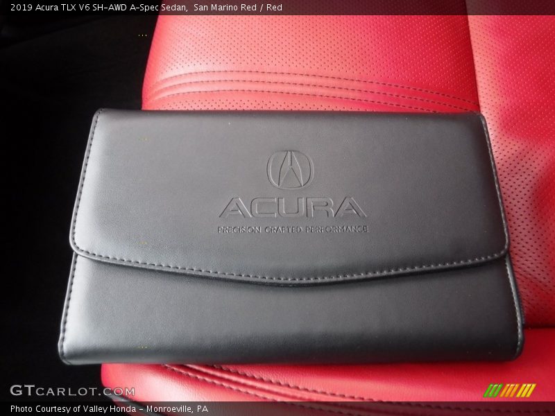 San Marino Red / Red 2019 Acura TLX V6 SH-AWD A-Spec Sedan