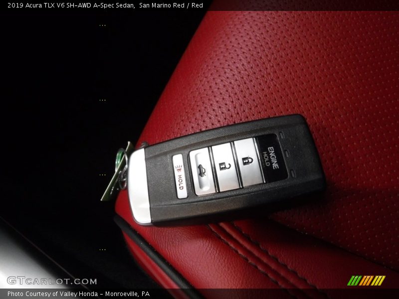 San Marino Red / Red 2019 Acura TLX V6 SH-AWD A-Spec Sedan