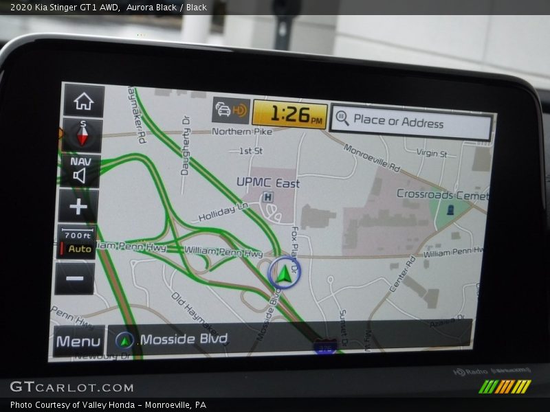 Navigation of 2020 Stinger GT1 AWD