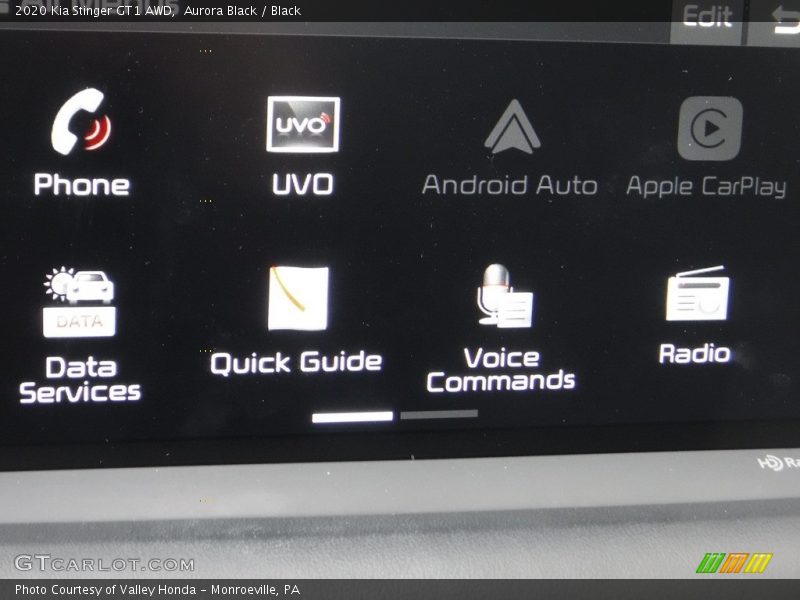 Aurora Black / Black 2020 Kia Stinger GT1 AWD