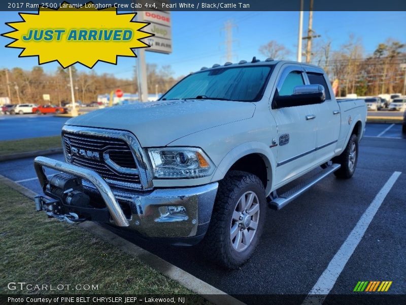 Pearl White / Black/Cattle Tan 2017 Ram 2500 Laramie Longhorn Crew Cab 4x4