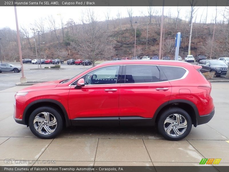 Calypso Red / Black 2023 Hyundai Santa Fe SEL AWD