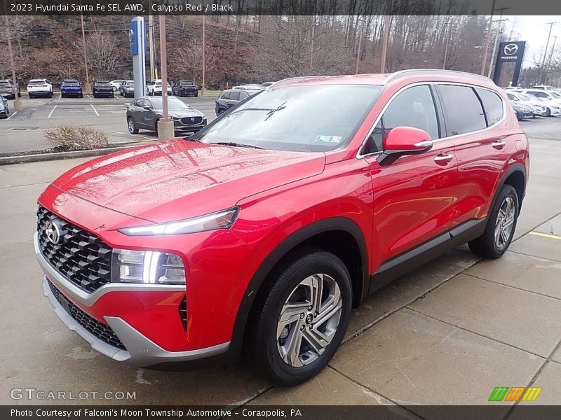 Calypso Red / Black 2023 Hyundai Santa Fe SEL AWD