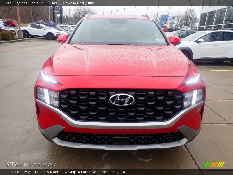 Calypso Red / Black 2023 Hyundai Santa Fe SEL AWD
