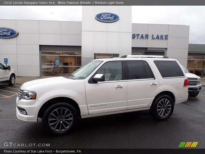 White Platinum Metallic / Medium Light Stone 2016 Lincoln Navigator Select 4x4
