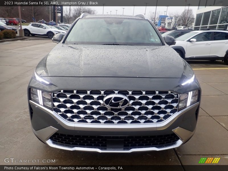 Hampton Gray / Black 2023 Hyundai Santa Fe SEL AWD