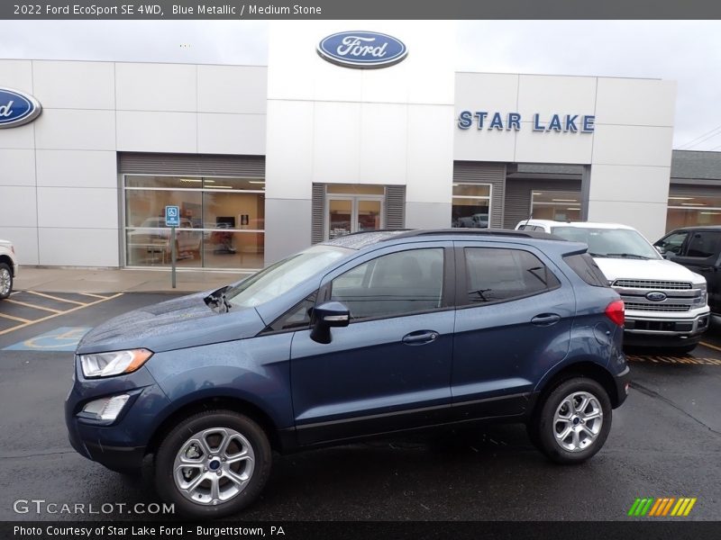 Blue Metallic / Medium Stone 2022 Ford EcoSport SE 4WD