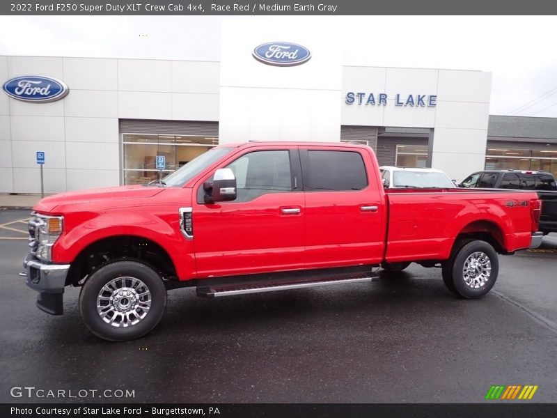 Race Red / Medium Earth Gray 2022 Ford F250 Super Duty XLT Crew Cab 4x4