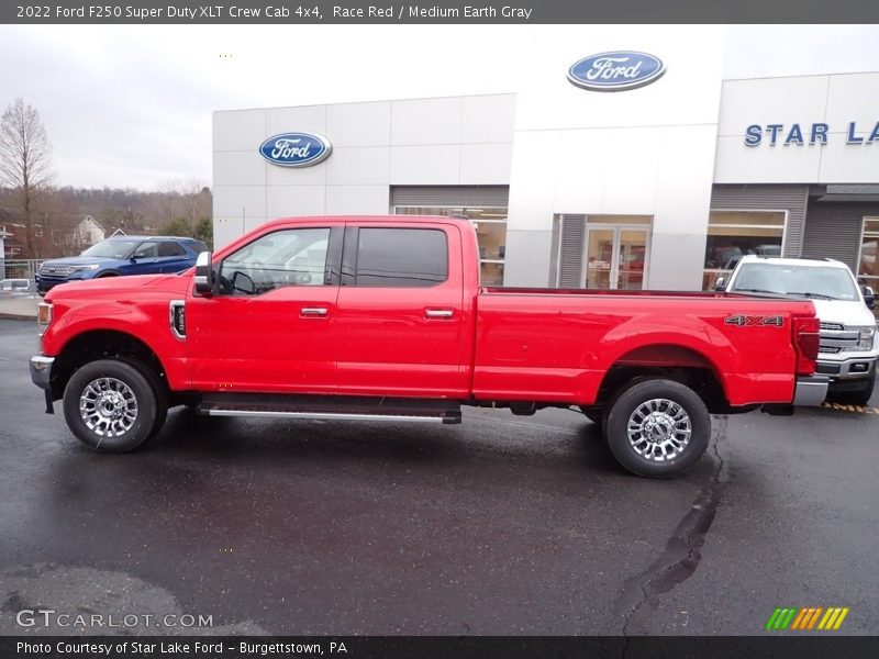 Race Red / Medium Earth Gray 2022 Ford F250 Super Duty XLT Crew Cab 4x4