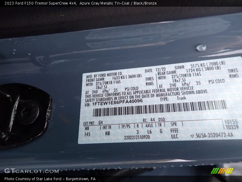 G4 - 2023 Ford F150 Tremor SuperCrew 4x4