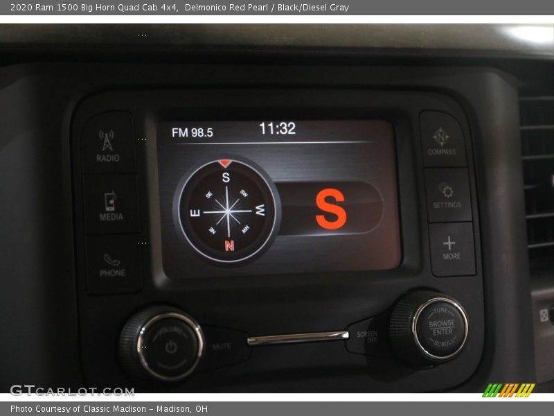 Delmonico Red Pearl / Black/Diesel Gray 2020 Ram 1500 Big Horn Quad Cab 4x4