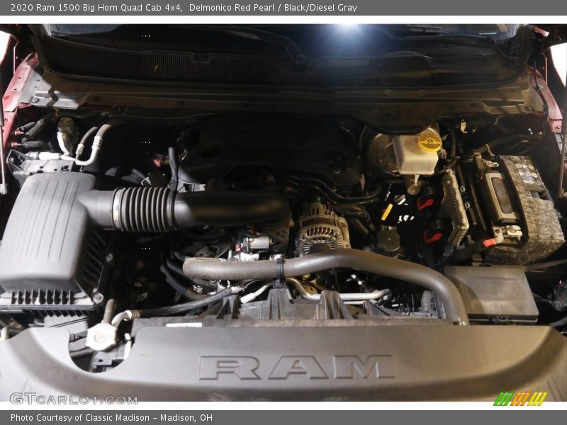 Delmonico Red Pearl / Black/Diesel Gray 2020 Ram 1500 Big Horn Quad Cab 4x4