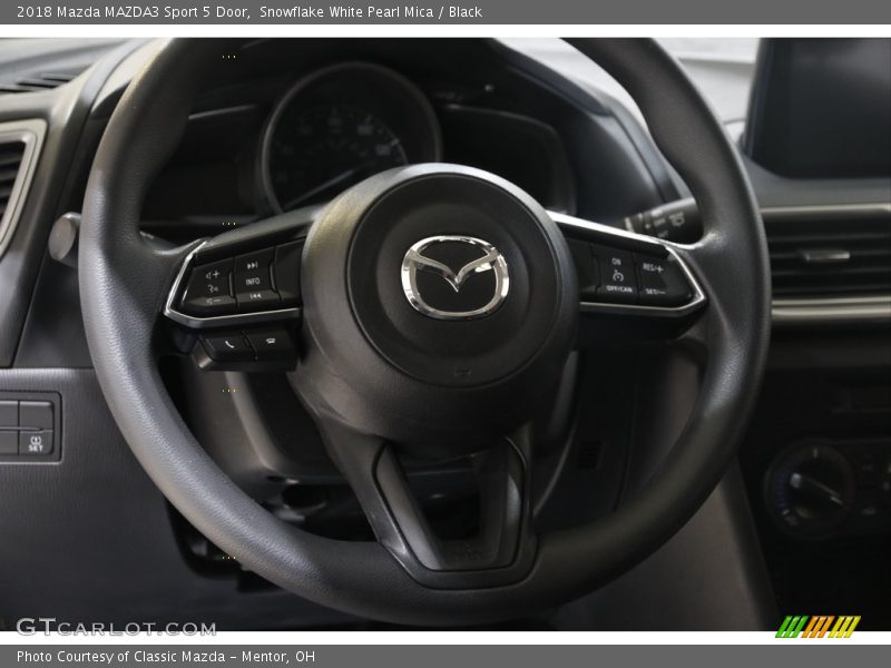 Snowflake White Pearl Mica / Black 2018 Mazda MAZDA3 Sport 5 Door