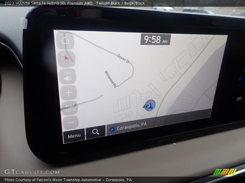 Navigation of 2023 Santa Fe Hybrid SEL Premium AWD